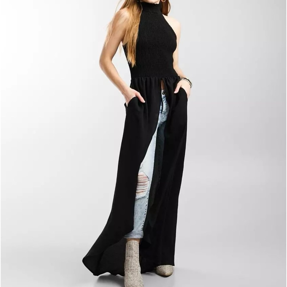 Smocked Gauze Maxi Tank Top